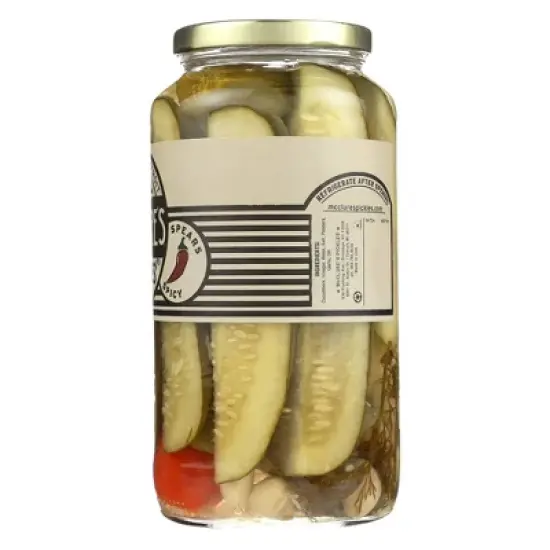 McClure's Whole Spicy Pickles - Case of 6/32 oz image {3}