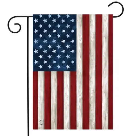 Briarwood Lane Everyday Garden Flag 12x18 For Outdoor Wood American Flag Garden Flag Flags For Outside image {1}