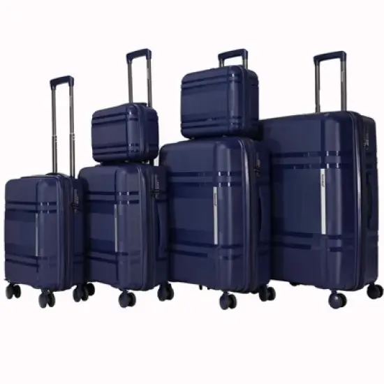 Kumasinova 6Pcs ABS Hardshell Luggage Set,Expandable Travel Suitcase with Lock,18/20/24/28" Carry-On&Checked Spinner Suitcase,Lightweight image {6}