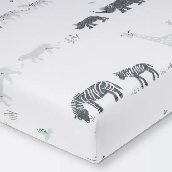 Fitted Crib Sheet - Cloud Island&trade; Two by Two Animals image {5}