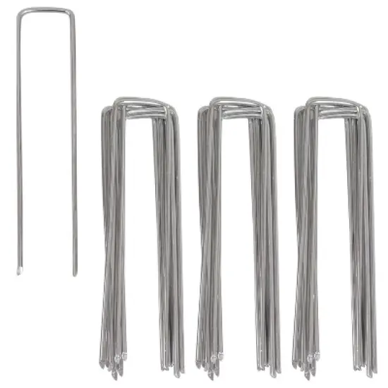 Sunnydaze UV Resistant Landscape Fabric Weed Barrier Fabric with Landscape Staples image {4}