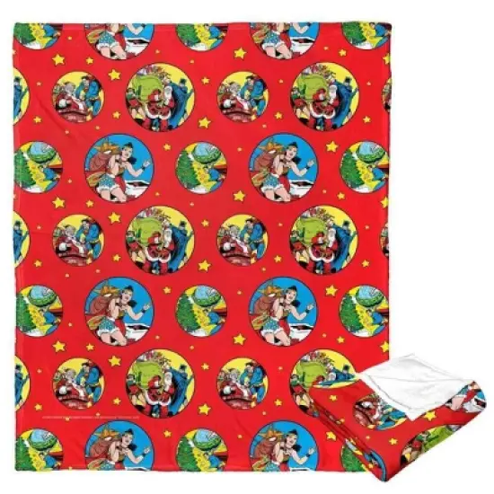 Warner Bros. Justice League Heroic Holiday Helpers Silk Touch Throw Blanket 50x60 Inches image {4}