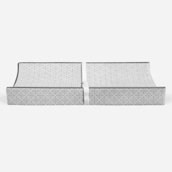 Bacati - Love Quilted Muslin Changing Pad Cover Gray image {5}