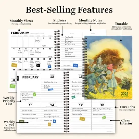 TF Publishing 2024 Weekly/Monthly Planner 8"x6.5" Wizard of Oz image {6}