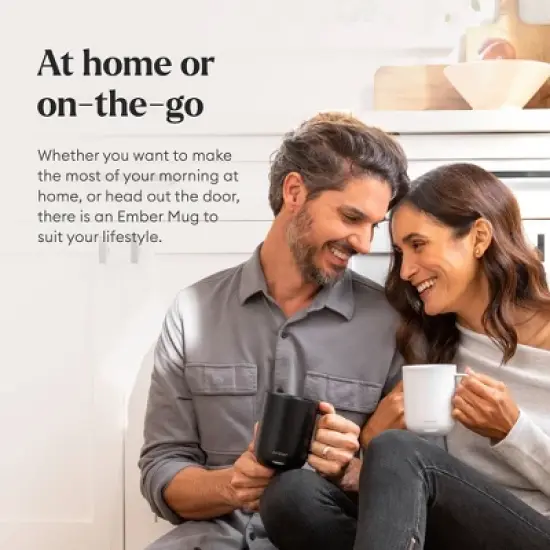 Ember Travel Mug 2+ 12oz Temperature Control Smart Mug Black: Stainless Steel Tumbler with Lid, Hand Wash, Hot & Cold Use image {6}