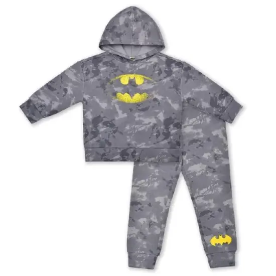 Warner Bros Boy's 2-Pack Batman Pullover Hoodie and Jogger Pant Matching Set for toddler image {5}