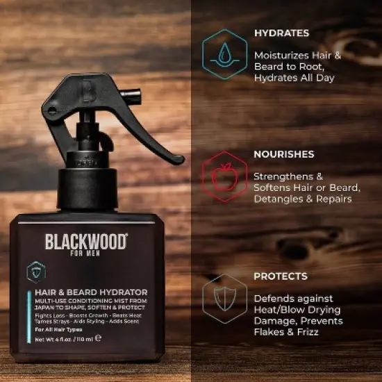 Blackwood for Men Hair & Beard Hydrator - 4 fl oz image {4}