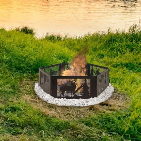 Pleasant Hearth Deer Mountain Folding Fire Ring image {6}