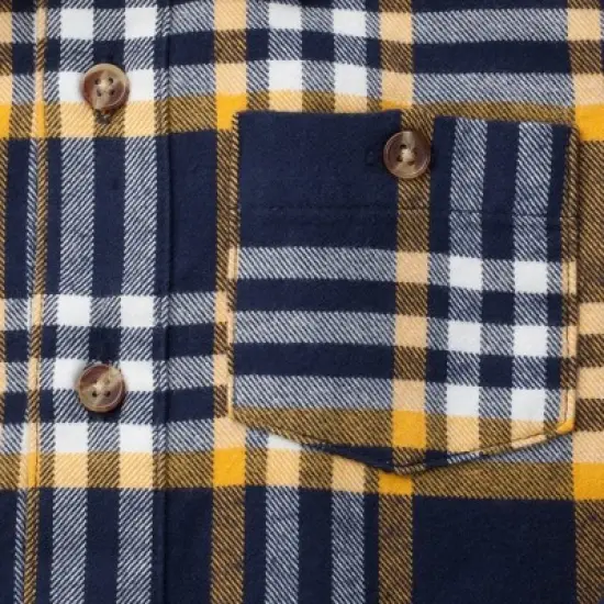 Hope & Henry Boys' Brushed Button Down Shirt, Infant image {2}