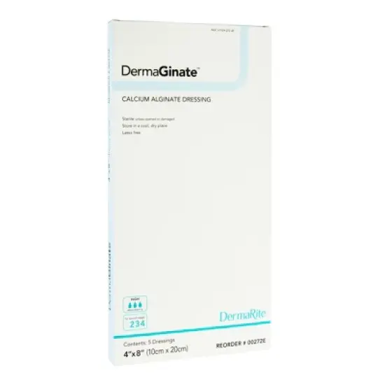 DermaGinate Alginate Dressing 4 X 8'' Sterile 5 per Box image {3}