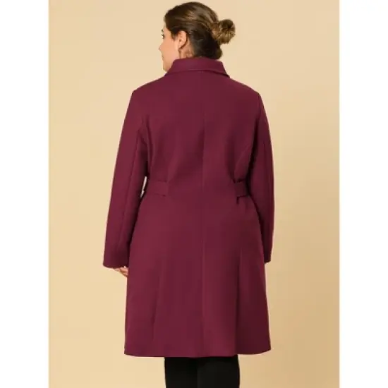 Agnes Orinda Women's Plus Size Winter Outfits Utility Belted Fashion Overcoats image {4}