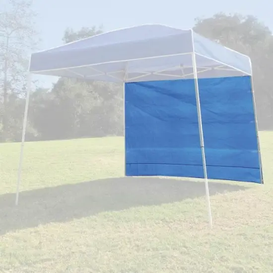Z-Shade 10 by 10 Foot Instant Pop Up Shade Canopy Tent with 10 Foot Angled Leg Canopy Tent Taffeta Attachment for Beaches, Backyards, or Events, Blue image {2}