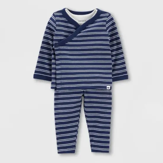 Carter's Just One You&reg; Baby Boys' 3pc Sunshine Top & Bottom Set - Navy Blue image {1}