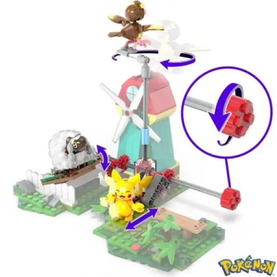 MEGA Pokemon Countryside Windmill with Action Figures, Building Set (240 pc) image {1}