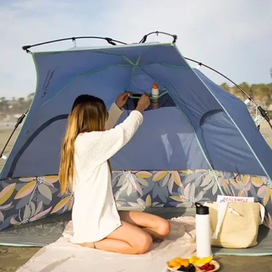 Lightspeed Outdoors Pop-Up Beach Sun Shade, Quick Shelter, Vintage Floral image {5}