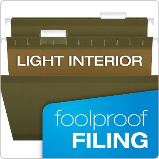 Pendaflex X-Ray Hanging File Folders 1/5 Tab Legal Standard Green 25/Box 415315 image {6}