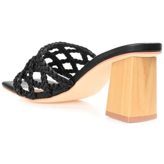 Journee Collection Womens Evvie Tru Comfort Foam Open Square Toe Block Heel Sandals image {6}