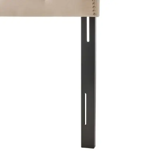 Contemporary Upholstered Headboard with Button Tufted Diamond Stitch & Nailhead Accents, Queen/Full Size Headboard -Christopher Knight Home image {2}