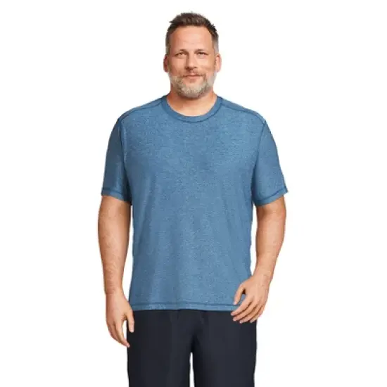 Lands' End Men's Short Sleeve Swim Tee Rash Guard image {3}