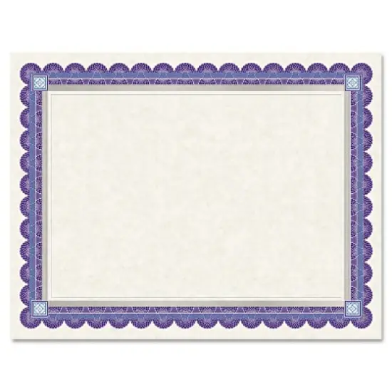 Southworth Foil-Enhanced Parchment Certificates Ivory/Blue/Silver 24 lb 8.5 x 11 15/Pk CT1R image {2}