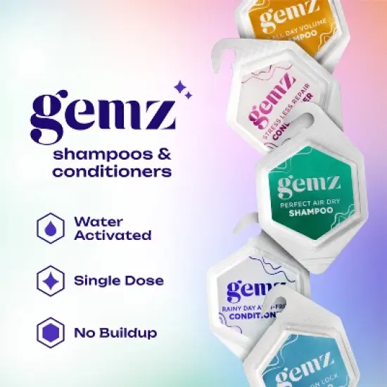 gemz Anti-Frizz Conditioner, Rainy Day, Color Safe - 5ct/0.2oz image {2}