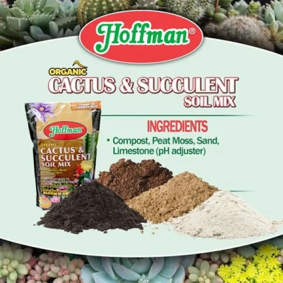 Hoffman Organic Cactus and Succulent Soil Mix to Provide Proper Drainage and Improve Growth in Cacti image {3}