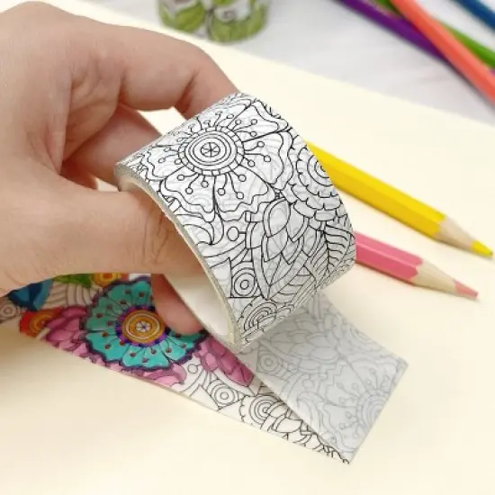 Wrapables Coloring Washi Masking Tape, 30mm x 5M, Set of 3 image {10}