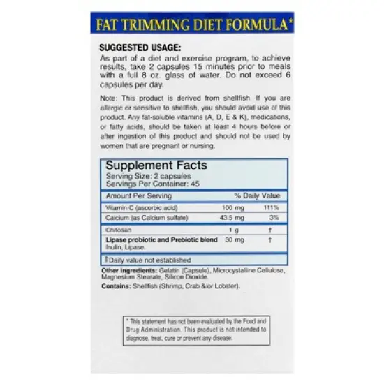 Absolute Nutrition FBlock Xtra Fat Absorber, Diet Formula, 90 Capsules image {1}