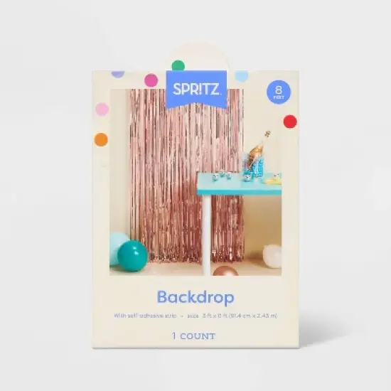 Fringe Backdrop Rose Gold - Spritz&trade; image {2}