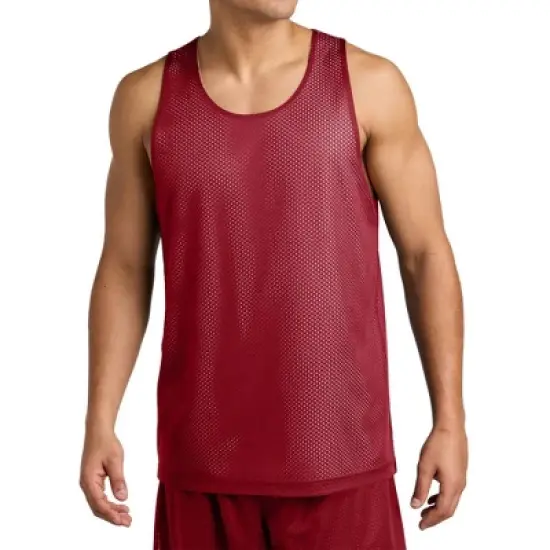 Mafoose Men's PosiCharge Reversible Mesh Moisture-Wicking Double-Layer Tank image {12}