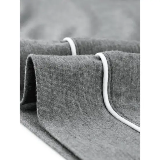 Agnes Orinda Women's Plus Size Faux Placket Sleeveless Round Neck Piping Nightgown image {4}