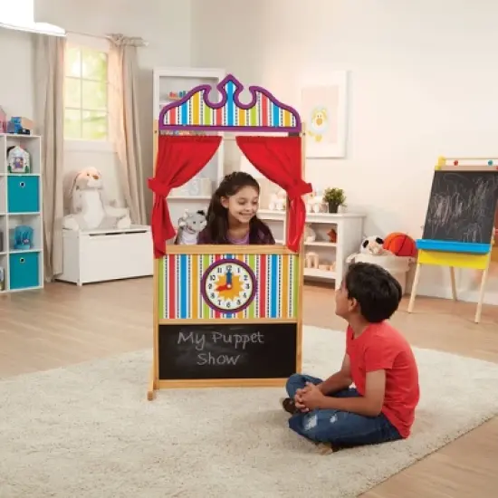 Melissa & Doug Deluxe Puppet Theater - Sturdy Wooden Construction image {1}