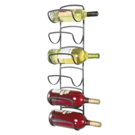 mDesign Modern Decorative Metal Wine Bottle Storage Organizer Rack image {6}