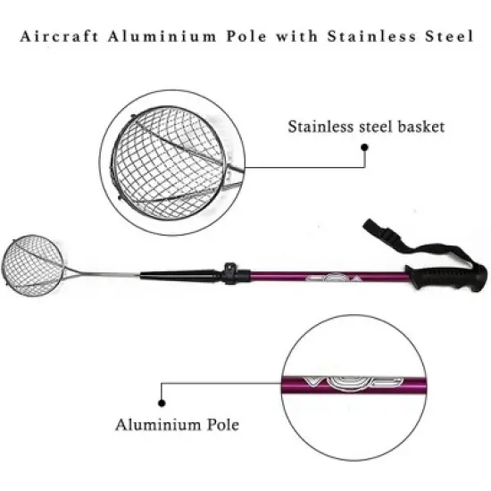 VOS Metal Cat Litter Scoop &ndash; 2 Pcs, Long Adjustable Stainless-Steel Handle from 21&rdquo;- 33&rdquo; image {1}