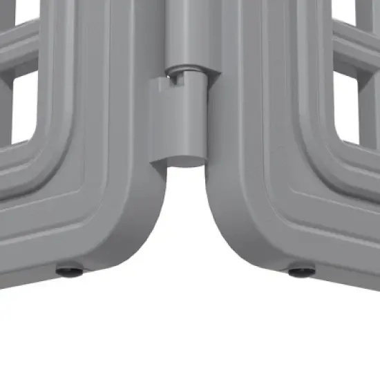 Decksplore 6-Panel Adjustable Pet Playpen with Safety Lock - Indoor/Outdoor Use, Gray image {6}