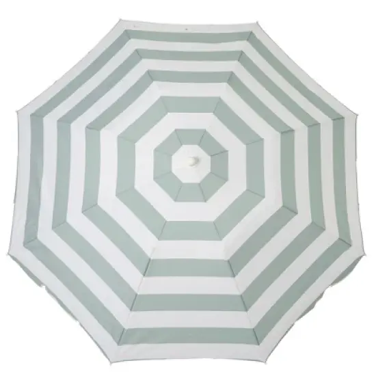 Sunnylife Compact Beach Umbrella La Palma Sage Stripe - UPF50 Shade, 66"x66"x78" image {4}