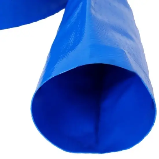 NAYSAYE Pool Cleaning Supply PVC Lay Flat Discharge Hose with Clamps for Swimming Pool and Outdoor Use , Blue, 15.2"*15.20"*7.60" image {2}