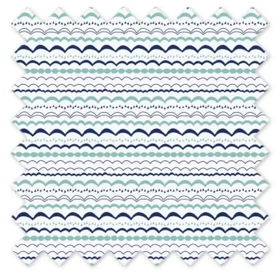 Bacati - Noah Mint Navy 4 pc Toddler Bedding Set image {9}