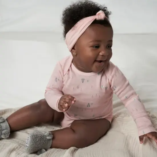 Gerber Baby Girls' Long Sleeve Onesies&reg; Bodysuits, 6-Pack image {7}