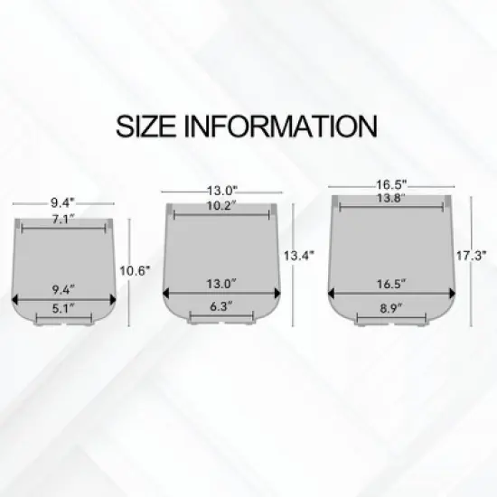 Rosemead Home & Garden 3pc Concrete Outdoor Planter Pot Black image {10}