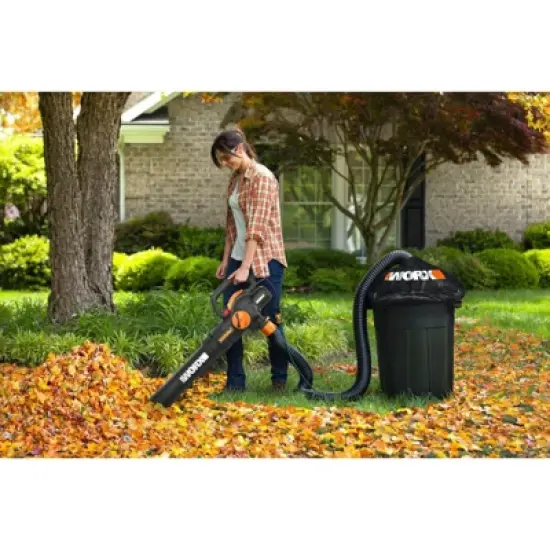 Worx WG524 12 Amp TRIVAC 3-in-1 Electric Leaf Blower/Mulcher/Vac with Leaf Collection System image {1}