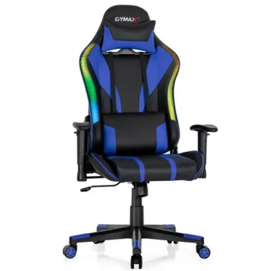 Costway Gaming Chair Adjustable Swivel Computer Chair w/ Dynamic LED Lights image {10}