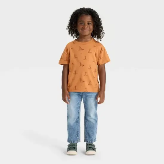 Toddler Boys' Short Sleeve Western Cactus T-Shirt - Cat & Jack&trade; Brown image {2}