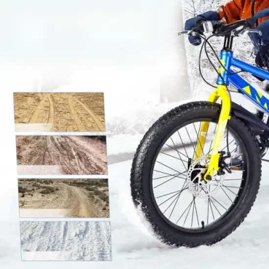 INFURNIC Bicycles, 20 Inch Kids Bicycles with Adjustable Seat, Mountain Bike for Boys and Girls, Blue, 55.12"*22.83"*32.68" image {4}