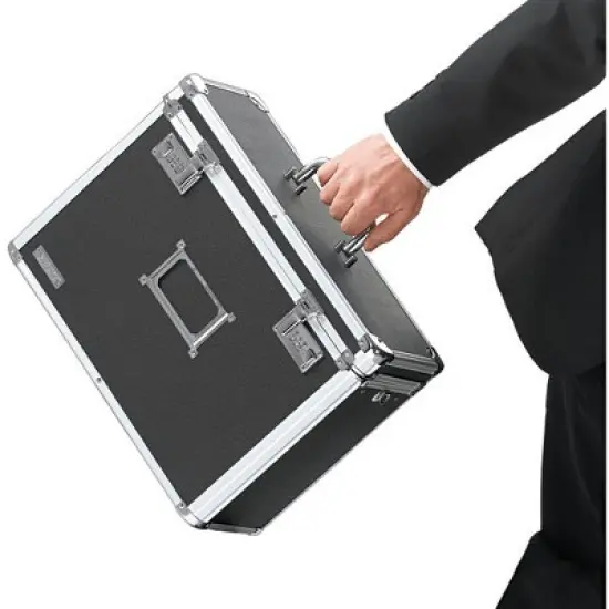 Vaultz Locking File Chest, Letter Files, 13.75" x 7.25" x 12.25", Black image {2}