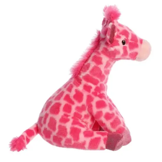 Aurora Medium Giraffe Destination Nation Adventurous Stuffed Animal Pink 12" image {2}