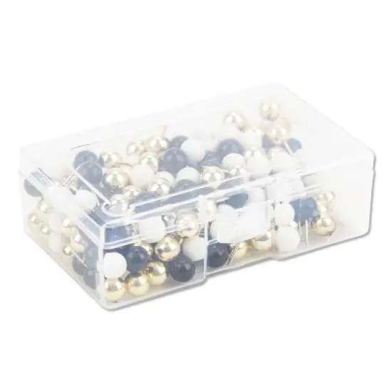 U Brands Fashion Sphere Push Pins Plastic Assorted 7/16" 200/Pack 3084U06-24 image {3}