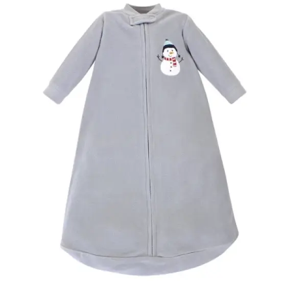 Hudson Baby Infant Long-Sleeve Fleece Sleeping Bag, Navy Snowman, 0-9 Months image {2}