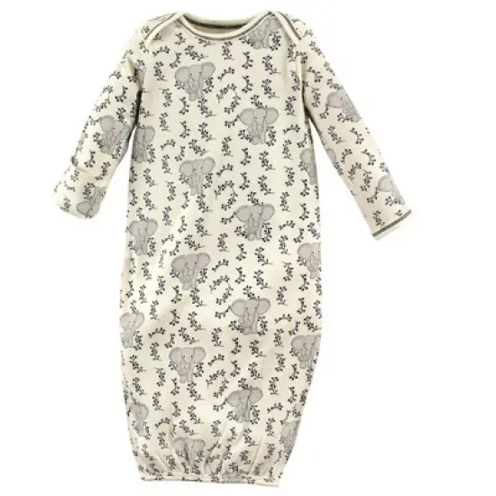 Touched by Nature Baby Boy Organic Cotton Gowns, Elephant image {3}