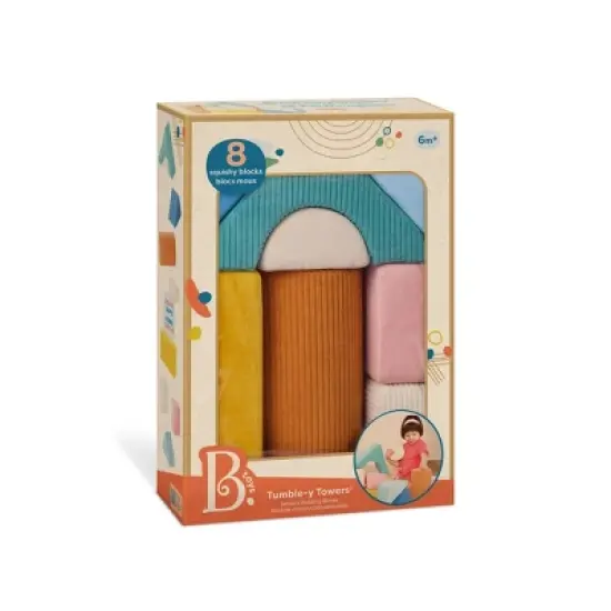 B. toys Tumble-y Towers Soft Sensory Baby Blocks for Stacking image {7}